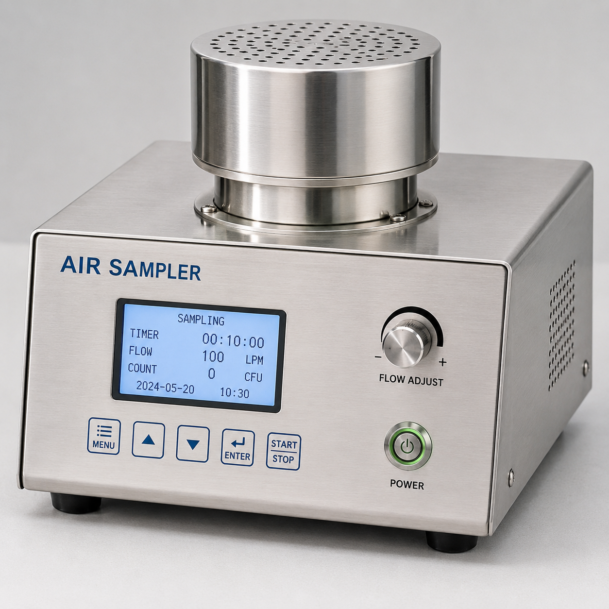 Air sampler bench top